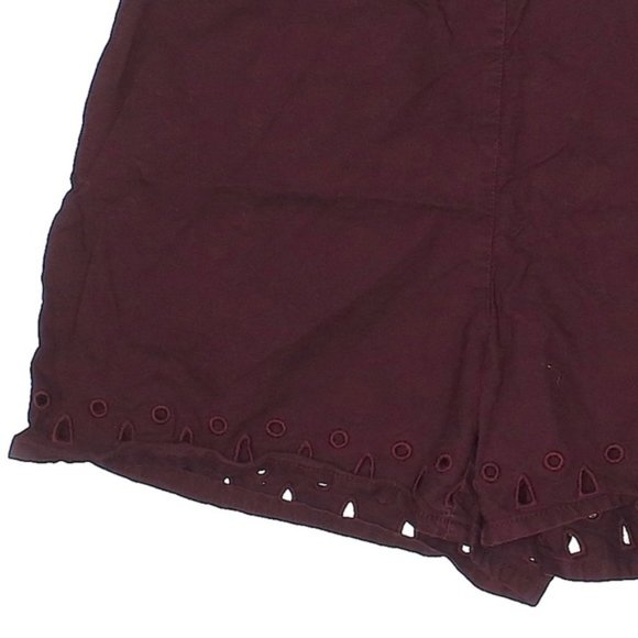 H&M Maroon High Rise Waist Decorative Shorts - Picture 7 of 12